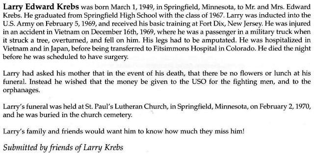 Larry E Krebs