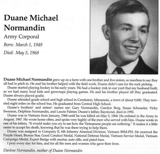 Duane M Normandin